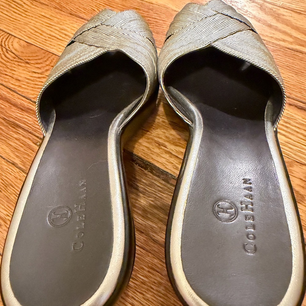 Cole Haan Women's Metallic Gray Mules - Picture 5 of 6